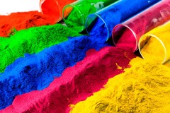 colorful paint pigments